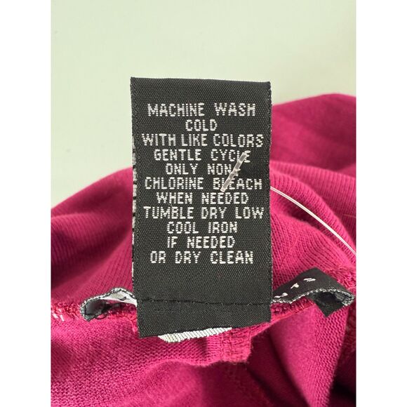 Grace Elements Women's Cowl Neck Ruffle Batwing Top Raspberry Size XL - NWT - Picture 4 of 9